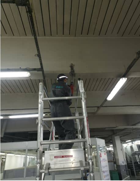 sondage structure sur une poutre béton